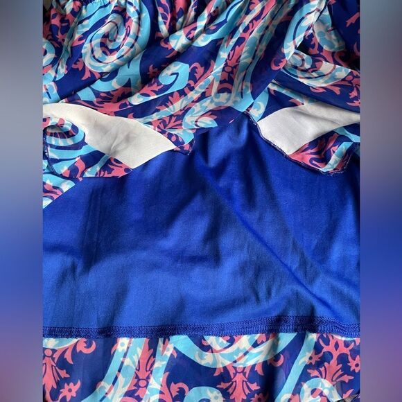 Ya Los Angeles Bright Colorful Hi/Low Racerback Dress (Size: LG Juniors) - Picture 8 of 10